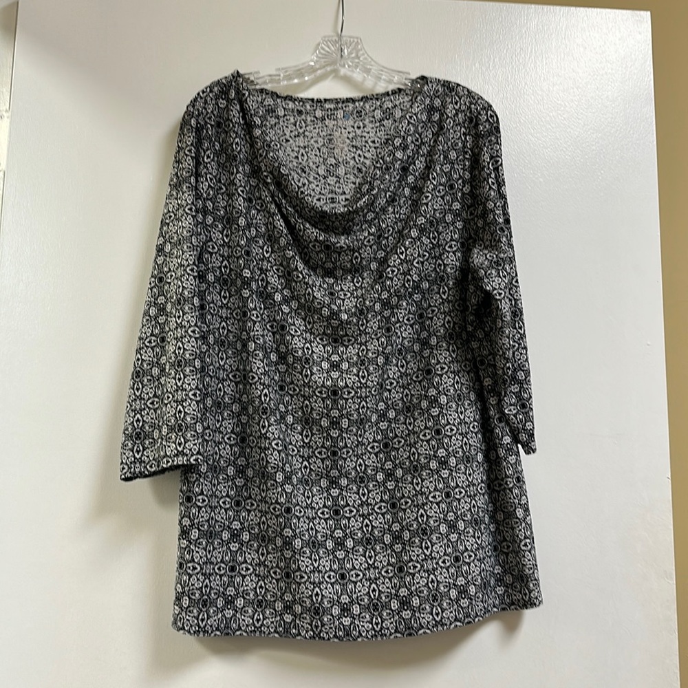 Croft &Barrow 1X black &white top